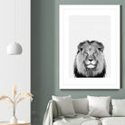 Lion Portrait by Justinas Jokubauskas on GIANT ART - black photo manipulation