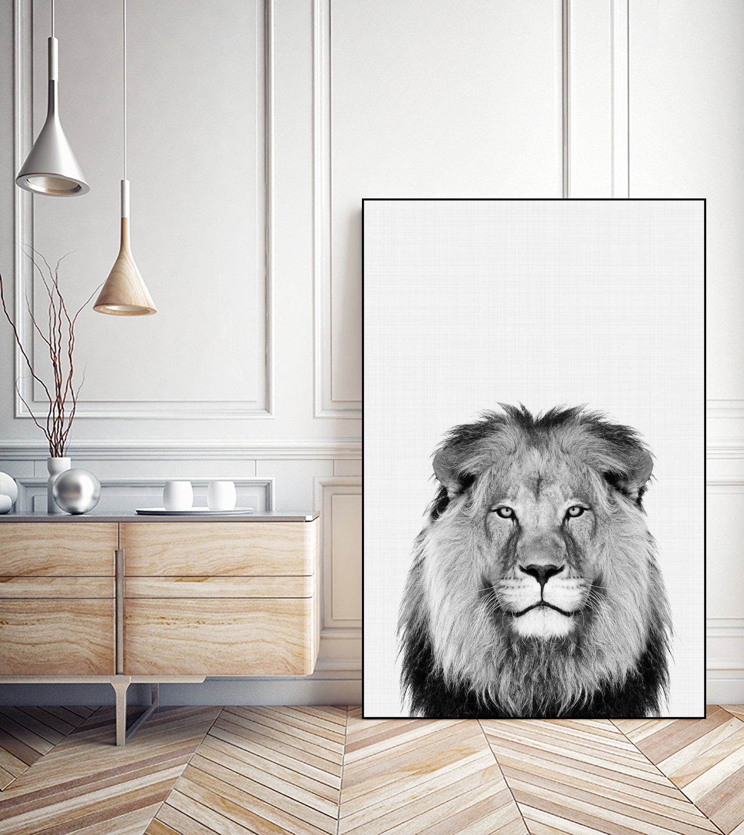 Lion Portrait by Justinas Jokubauskas on GIANT ART - black photo manipulation