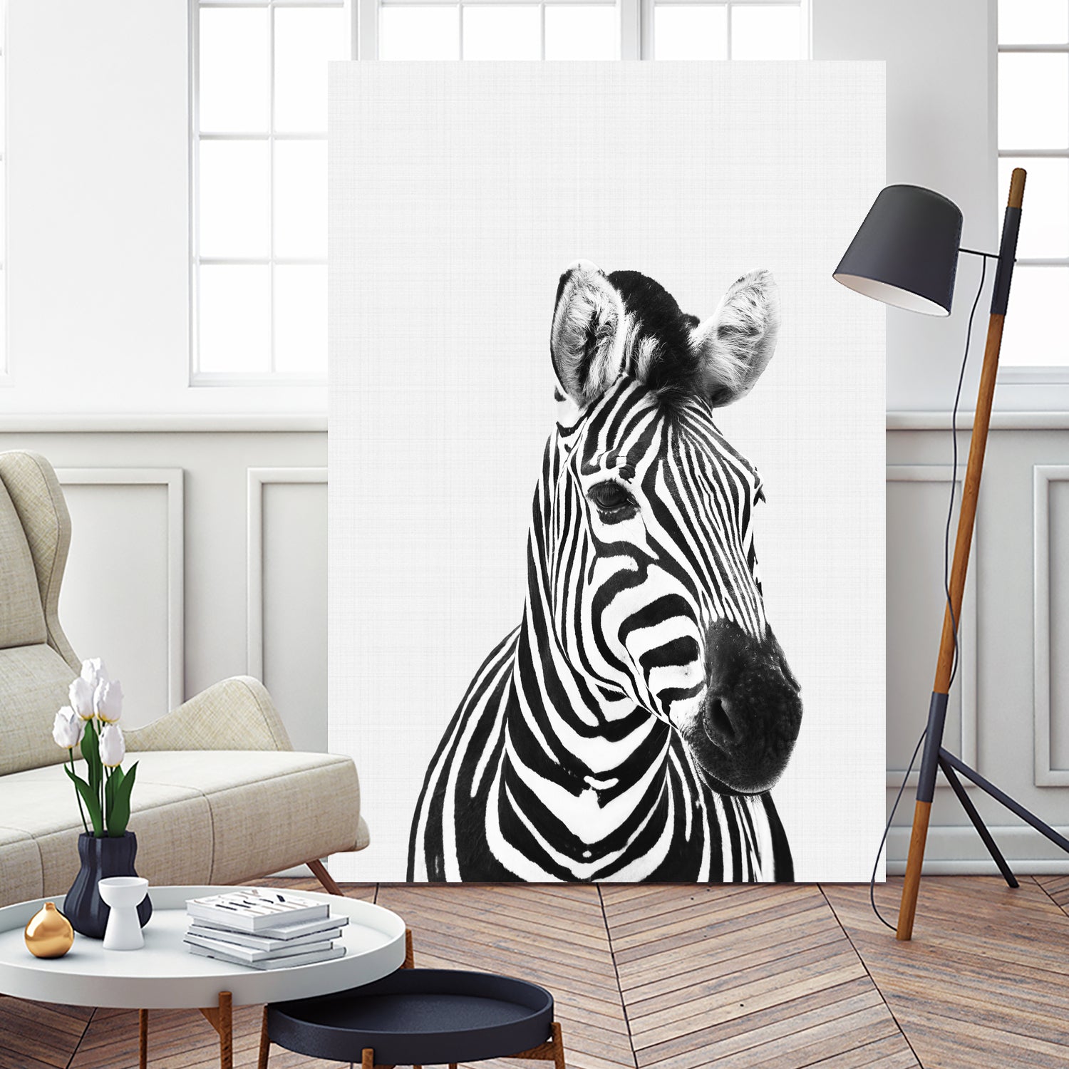 Zebra Portrait by Justinas Jokubauskas on GIANT ART - black photo manipulation