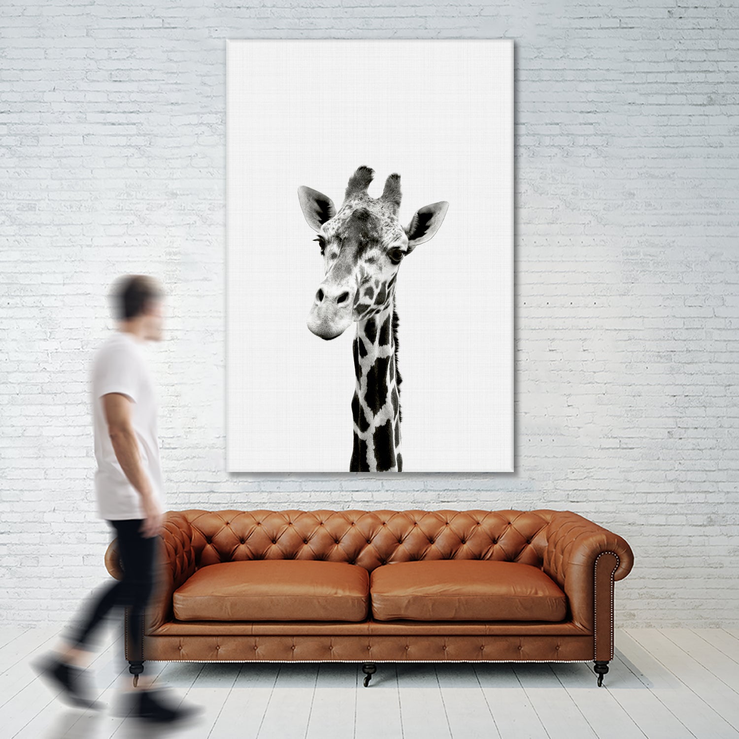 Giraffe Portrait by Justinas Jokubauskas on GIANT ART - black photo manipulation