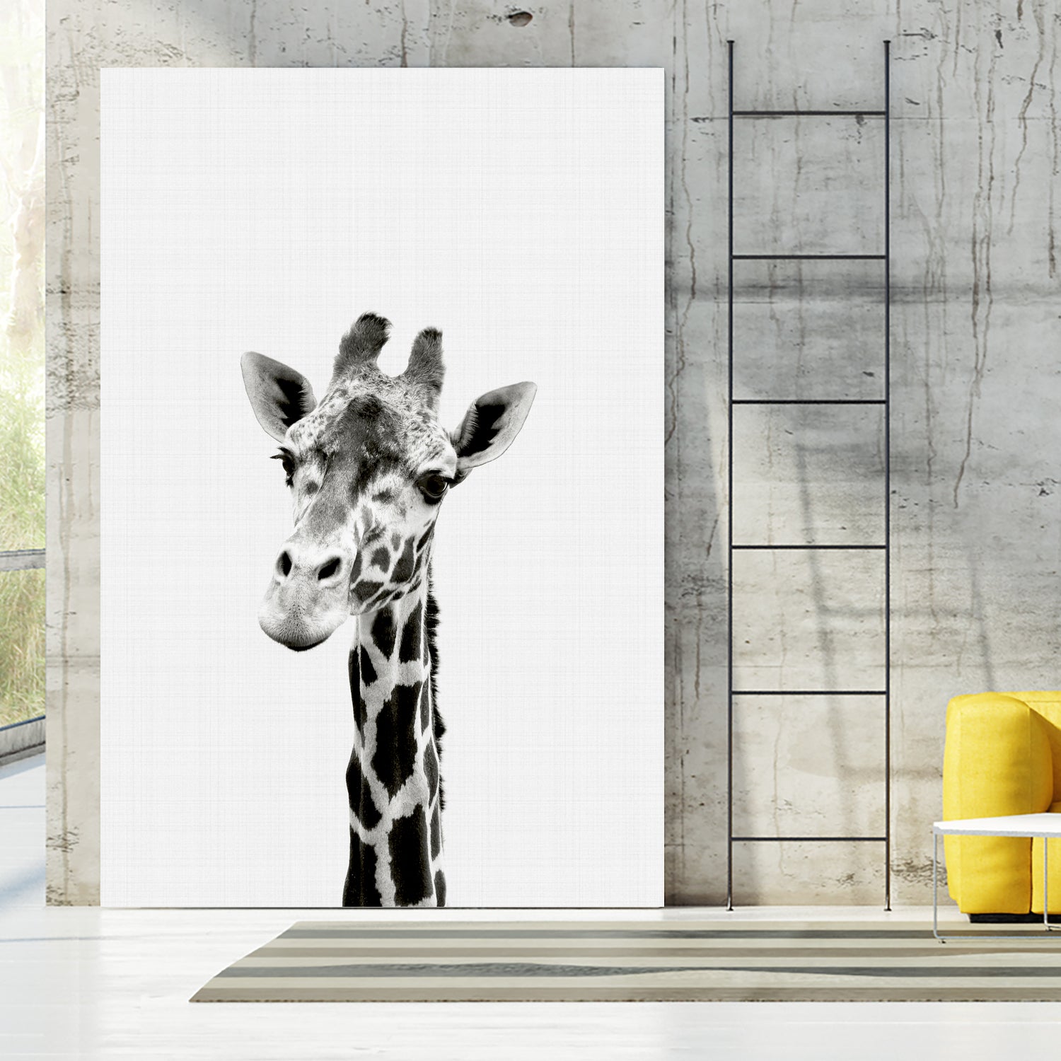 Giraffe Portrait by Justinas Jokubauskas on GIANT ART - black photo manipulation