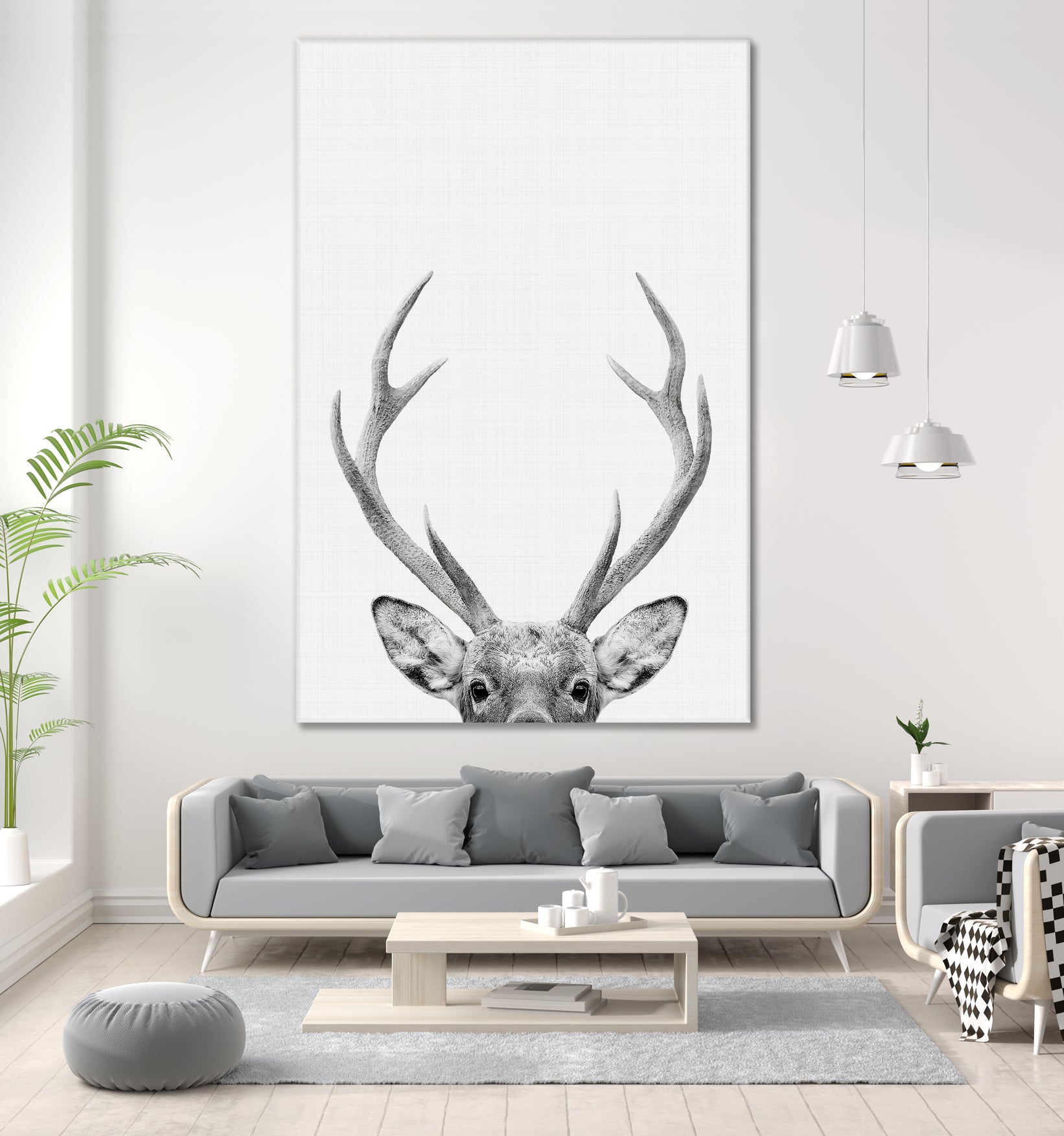 Deer Portrait by Justinas Jokubauskas on GIANT ART - black photo manipulation