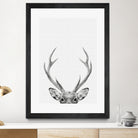 Deer Portrait by Justinas Jokubauskas on GIANT ART - black photo manipulation