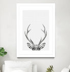 Deer Portrait by Justinas Jokubauskas on GIANT ART - black photo manipulation