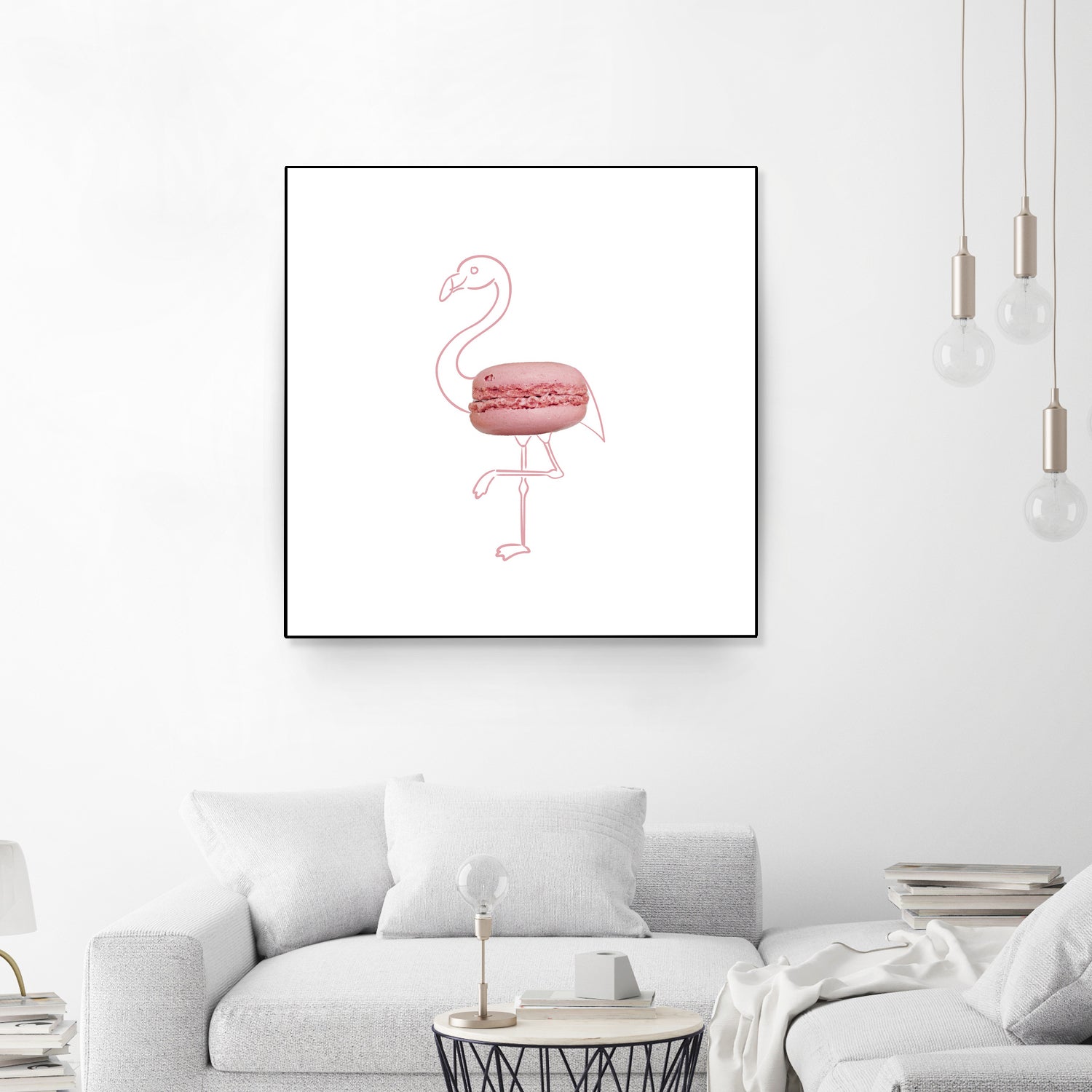 Macaron flamingo by Olivia Lorot on GIANT ART - pink photo illustration