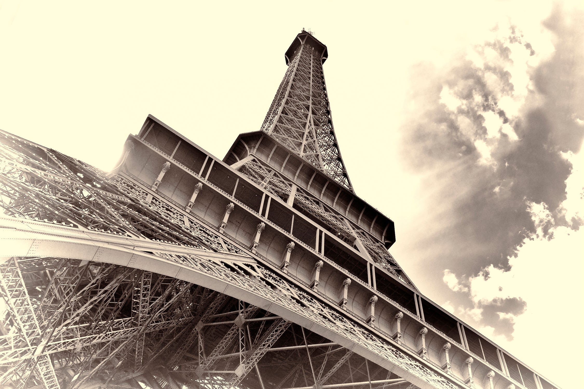 Eiffel Tower in Paris by I Bjork on GIANT ART - brown photo manipulation