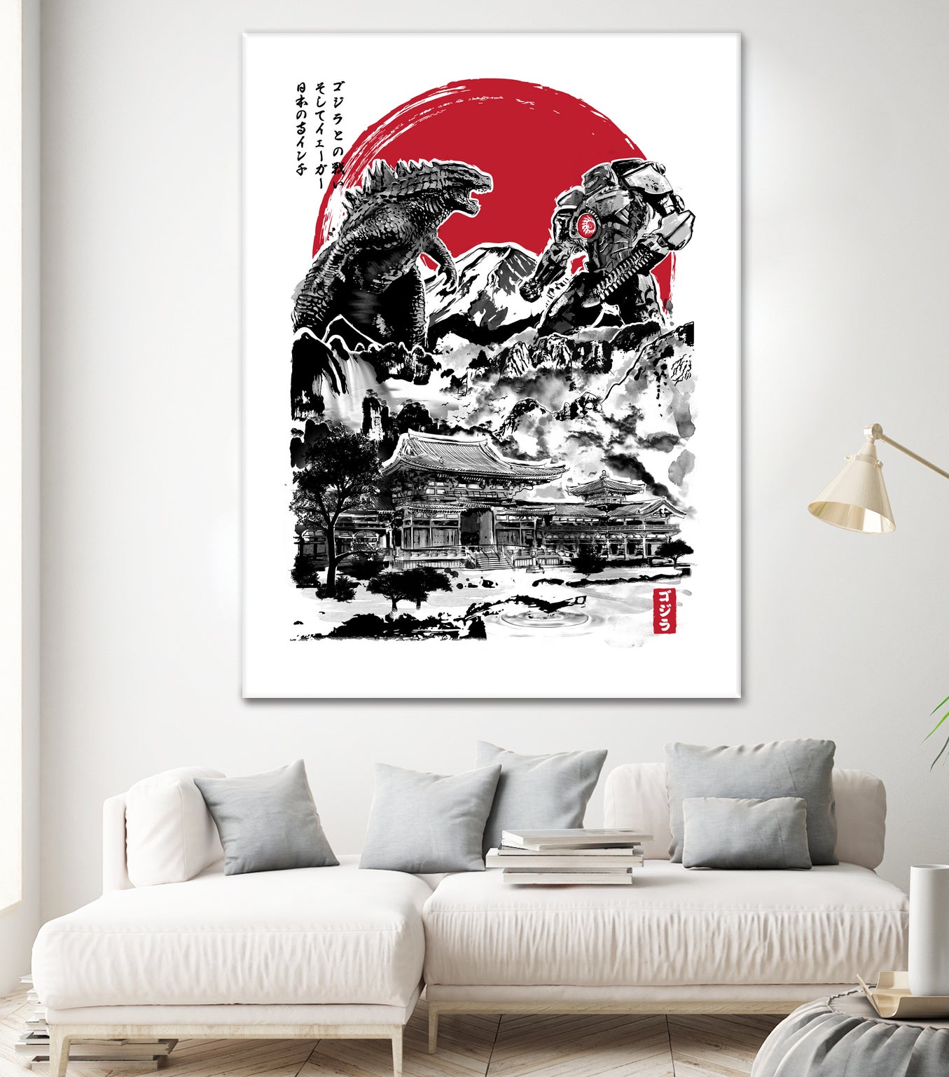 Attack on Japan Temple by Antonio Camarena on GIANT ART - white digital painting