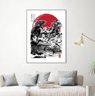 Attack on Japan Temple by Antonio Camarena on GIANT ART - white digital painting