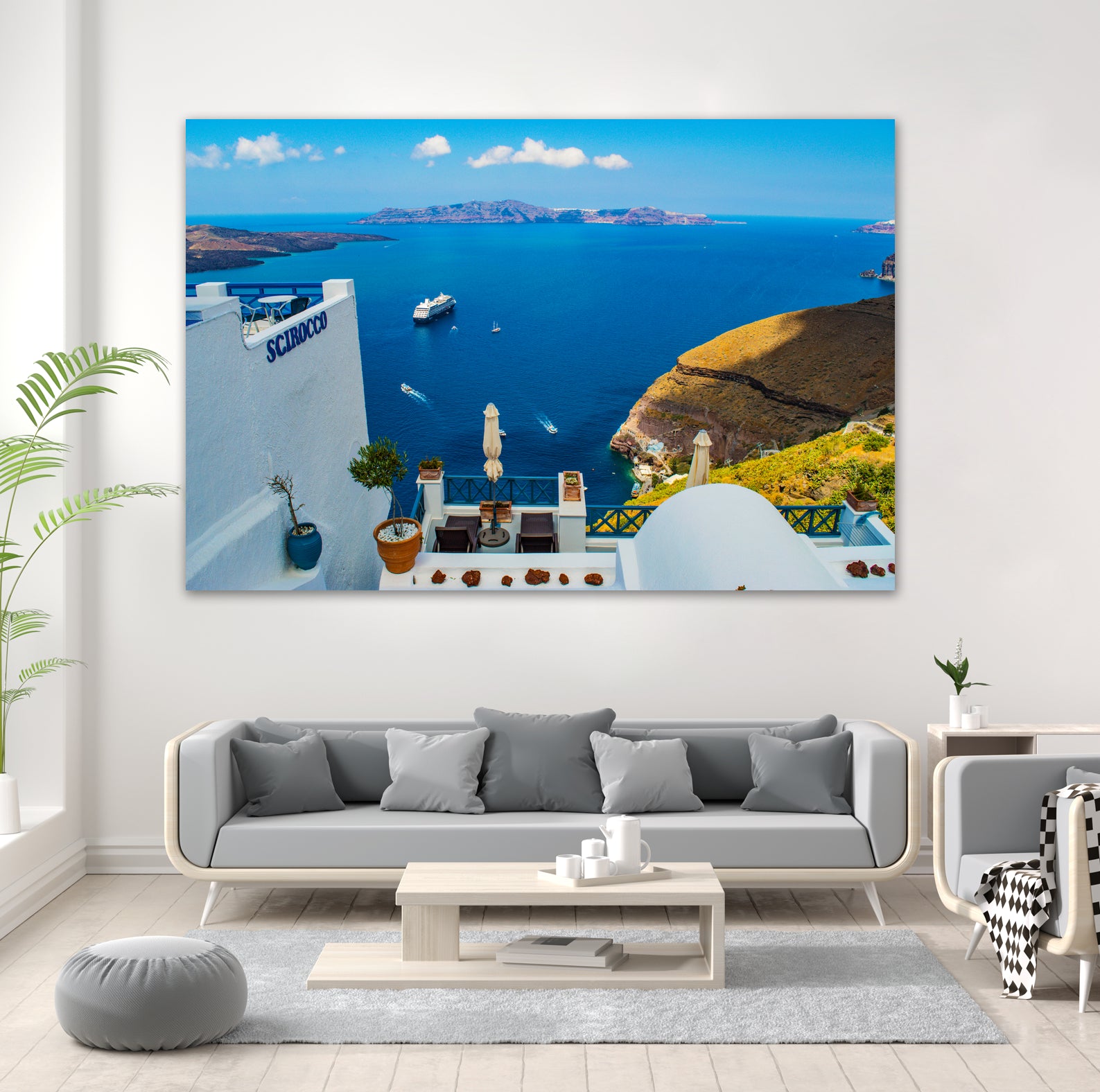 Santorini by Haris Kavalla on GIANT ART - blue photo manipulation