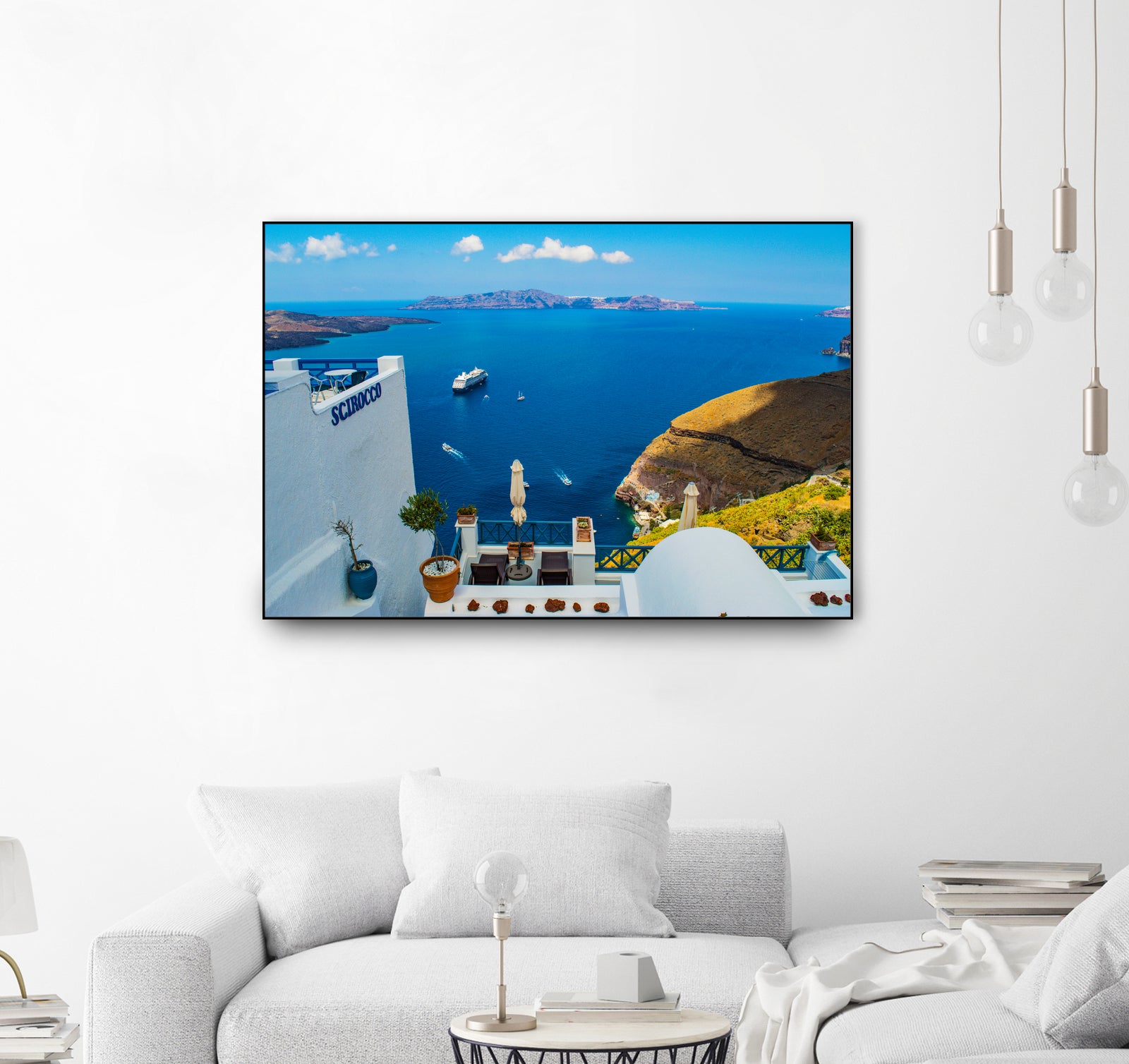 Santorini by Haris Kavalla on GIANT ART - blue photo manipulation