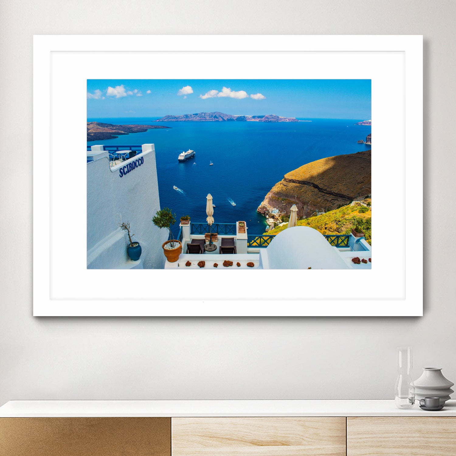 Santorini by Haris Kavalla on GIANT ART - blue photo manipulation