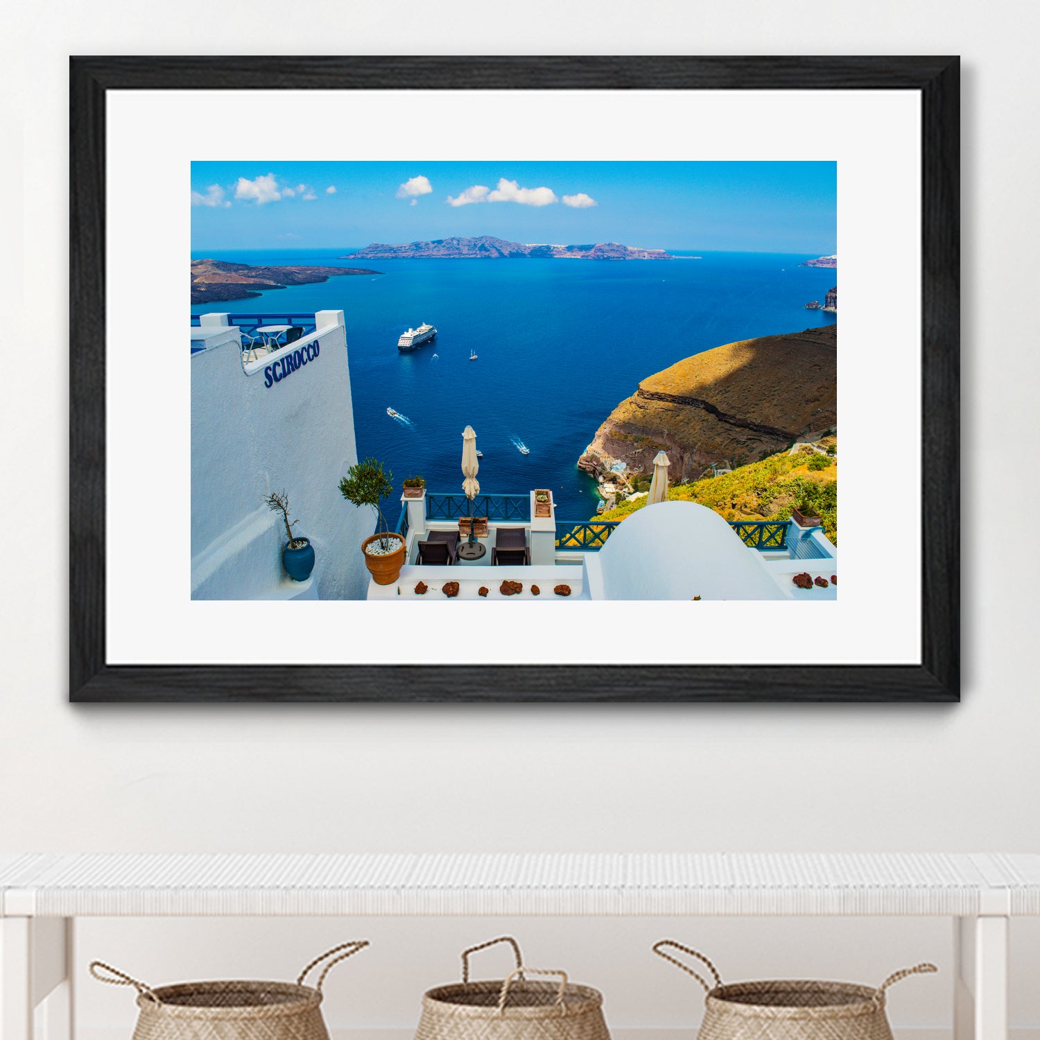 Santorini by Haris Kavalla on GIANT ART - blue photo manipulation