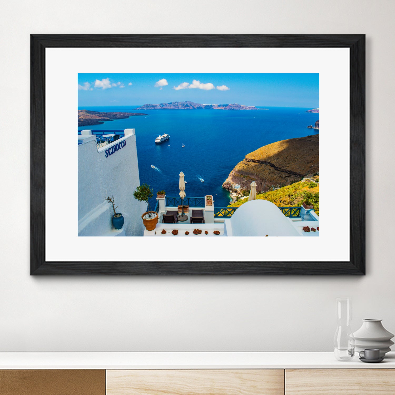 Santorini by Haris Kavalla on GIANT ART - blue photo manipulation