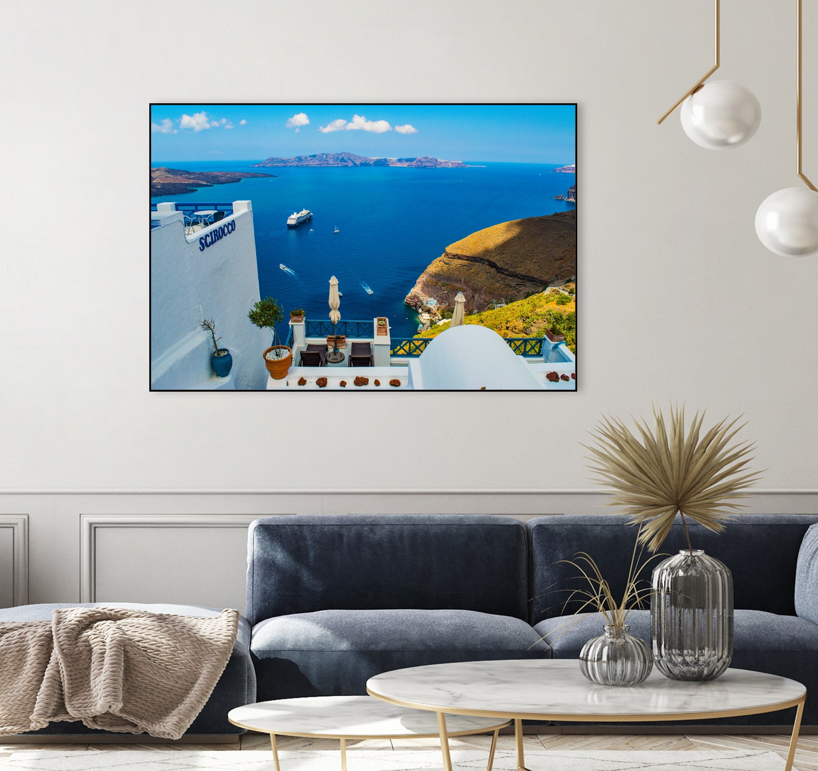 Santorini by Haris Kavalla on GIANT ART - blue photo manipulation