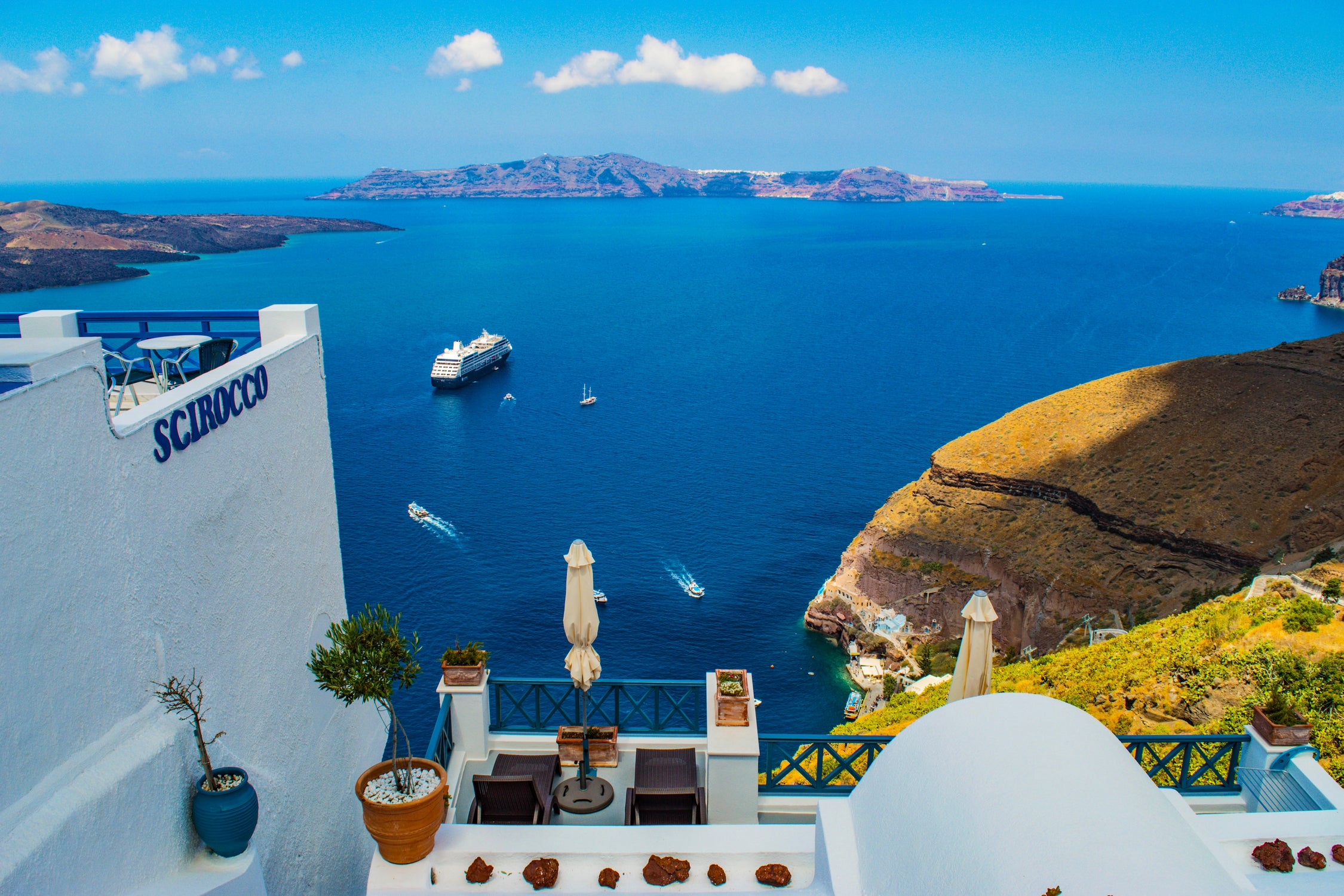 Santorini by Haris Kavalla on GIANT ART - blue photo manipulation