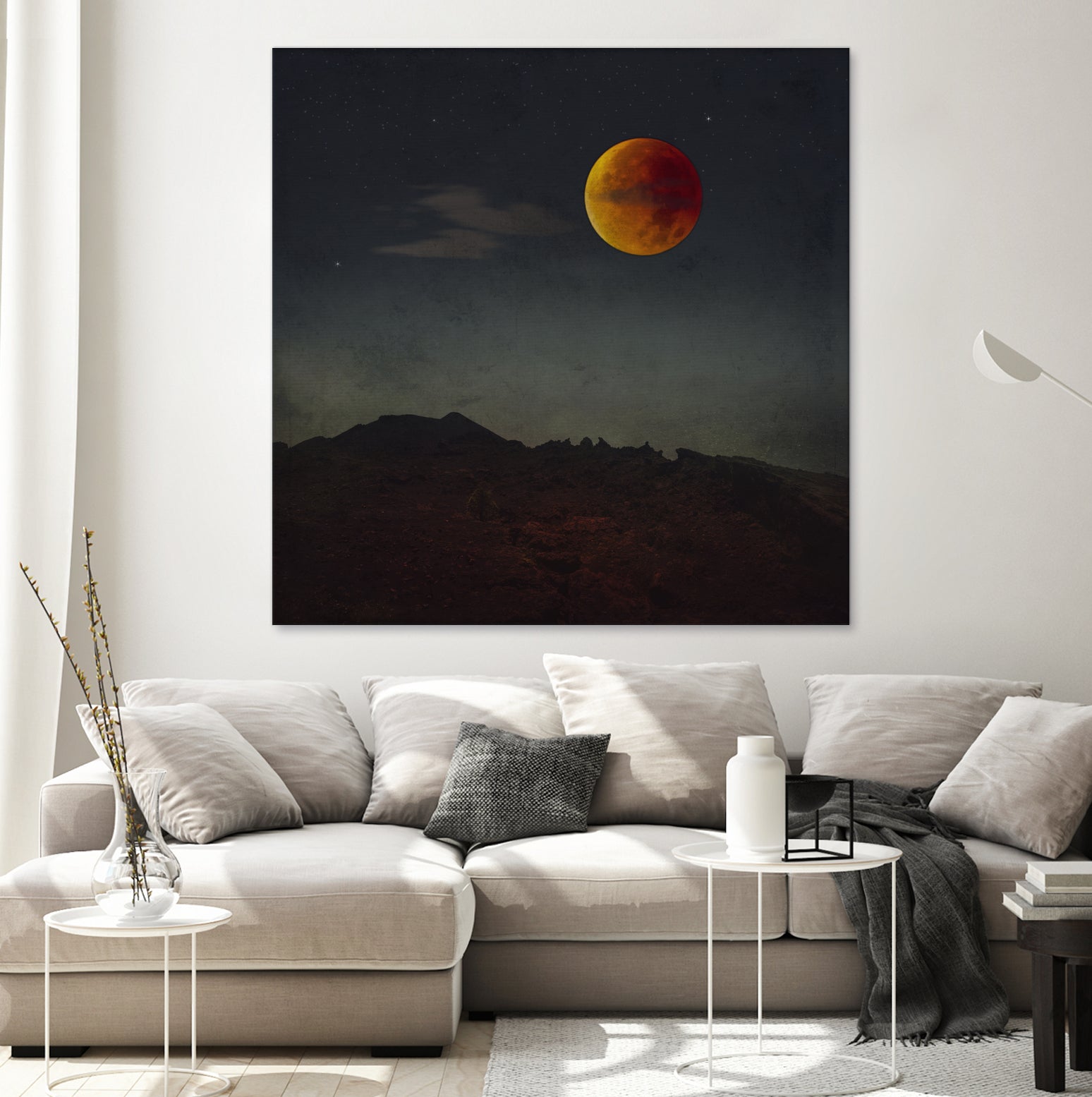 blood moon rising by Dirk Wüstenhagen on GIANT ART - orange photo manipulation