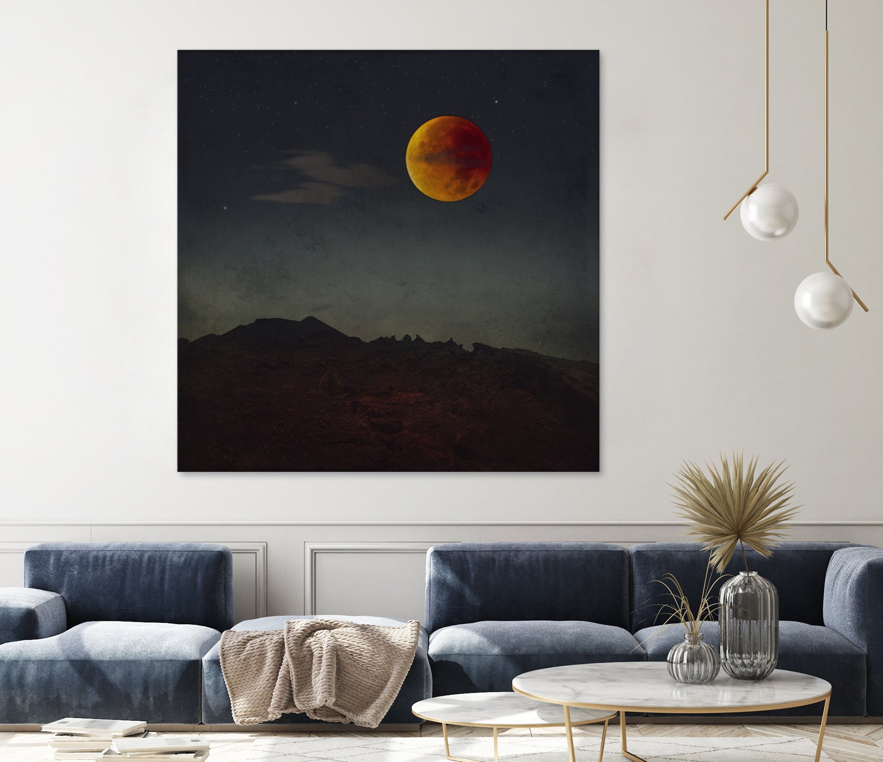 blood moon rising by Dirk Wüstenhagen on GIANT ART - orange photo manipulation