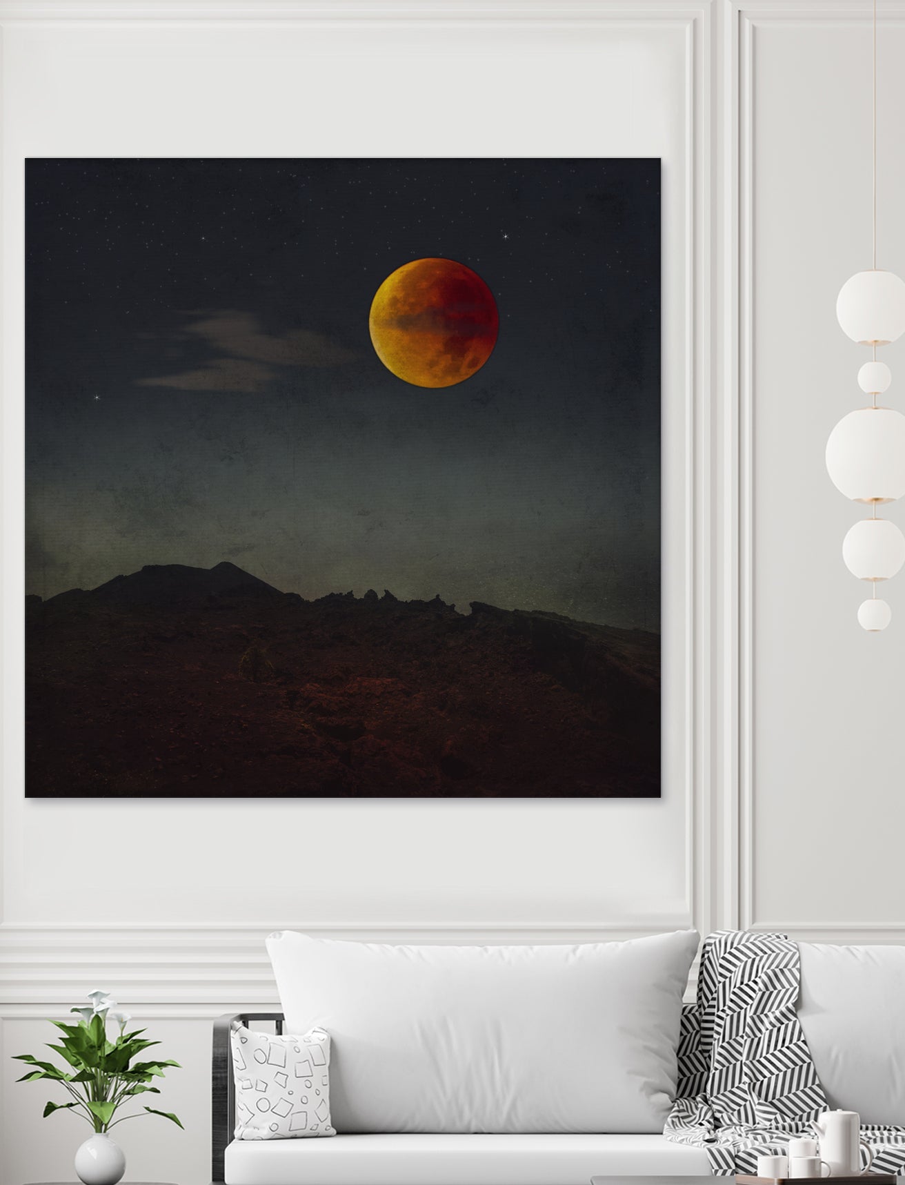 blood moon rising by Dirk Wüstenhagen on GIANT ART - orange photo manipulation