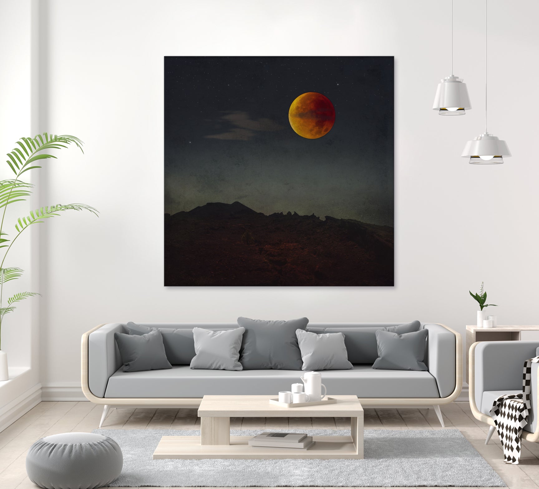 blood moon rising by Dirk Wüstenhagen on GIANT ART - orange photo manipulation