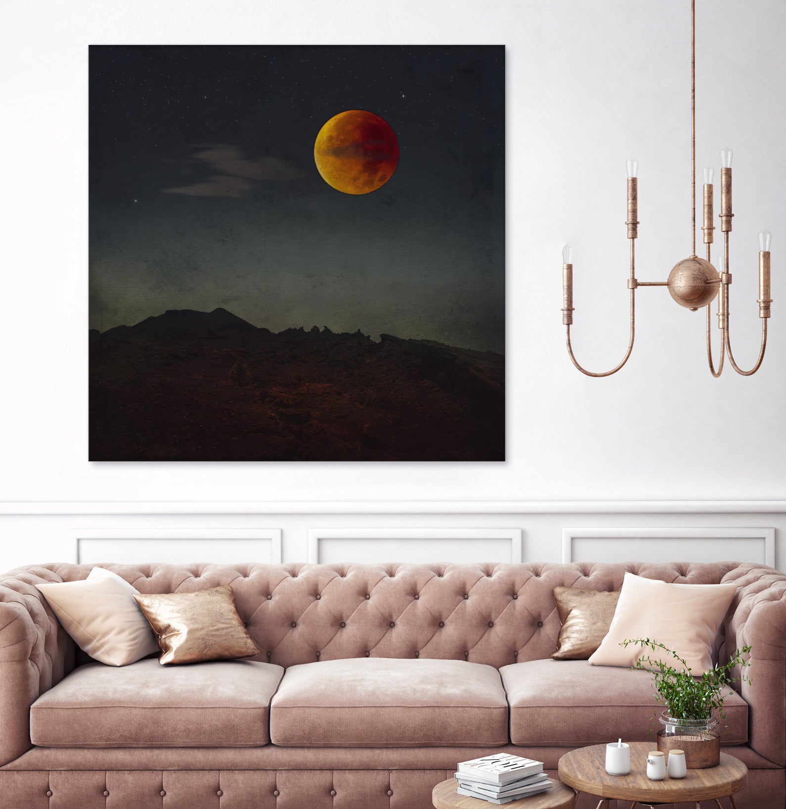 blood moon rising by Dirk Wüstenhagen on GIANT ART - orange photo manipulation