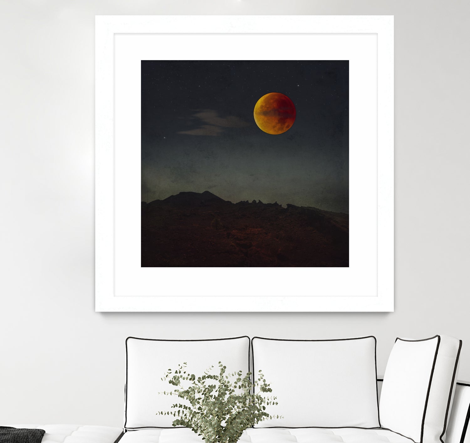 blood moon rising by Dirk Wüstenhagen on GIANT ART - orange photo manipulation