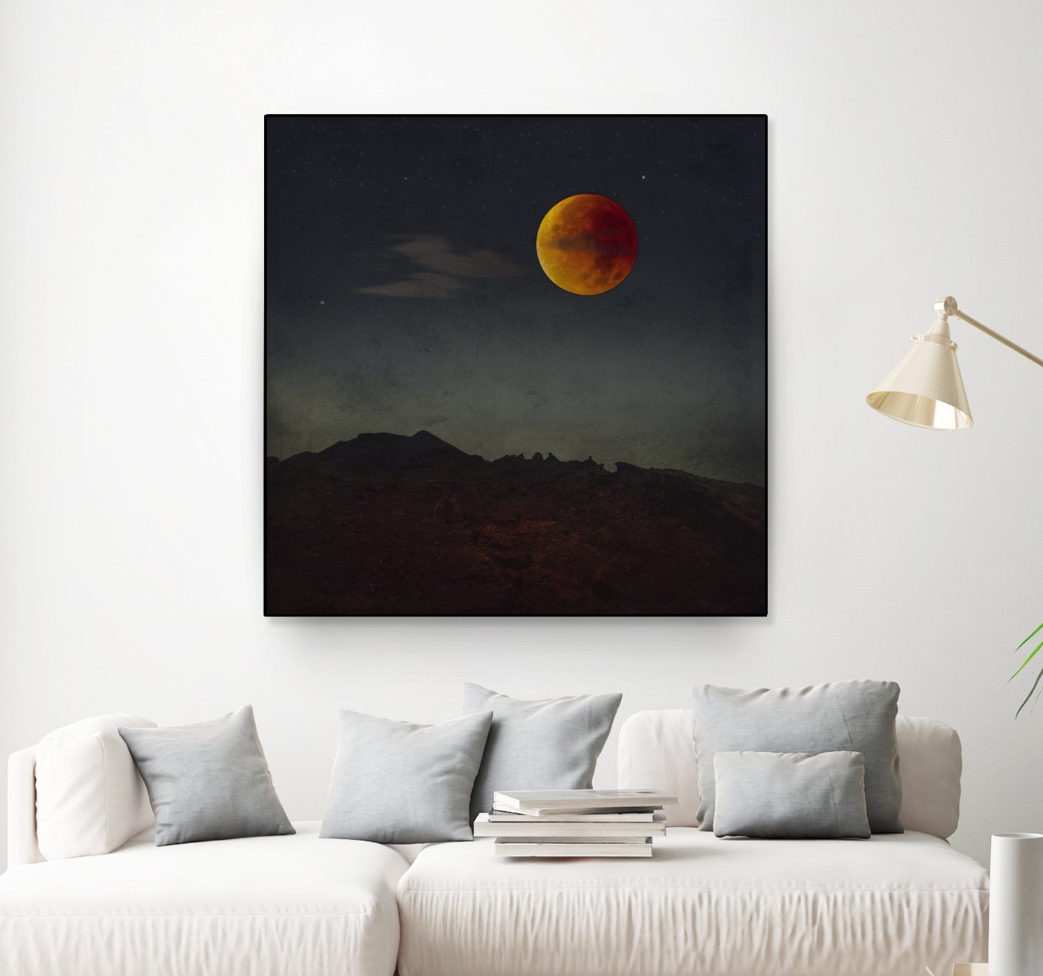 blood moon rising by Dirk Wüstenhagen on GIANT ART - orange photo manipulation