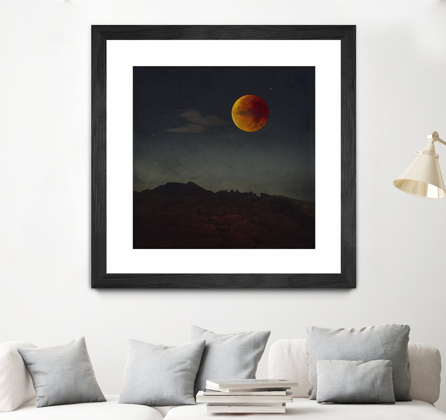 blood moon rising by Dirk Wüstenhagen on GIANT ART - orange photo manipulation