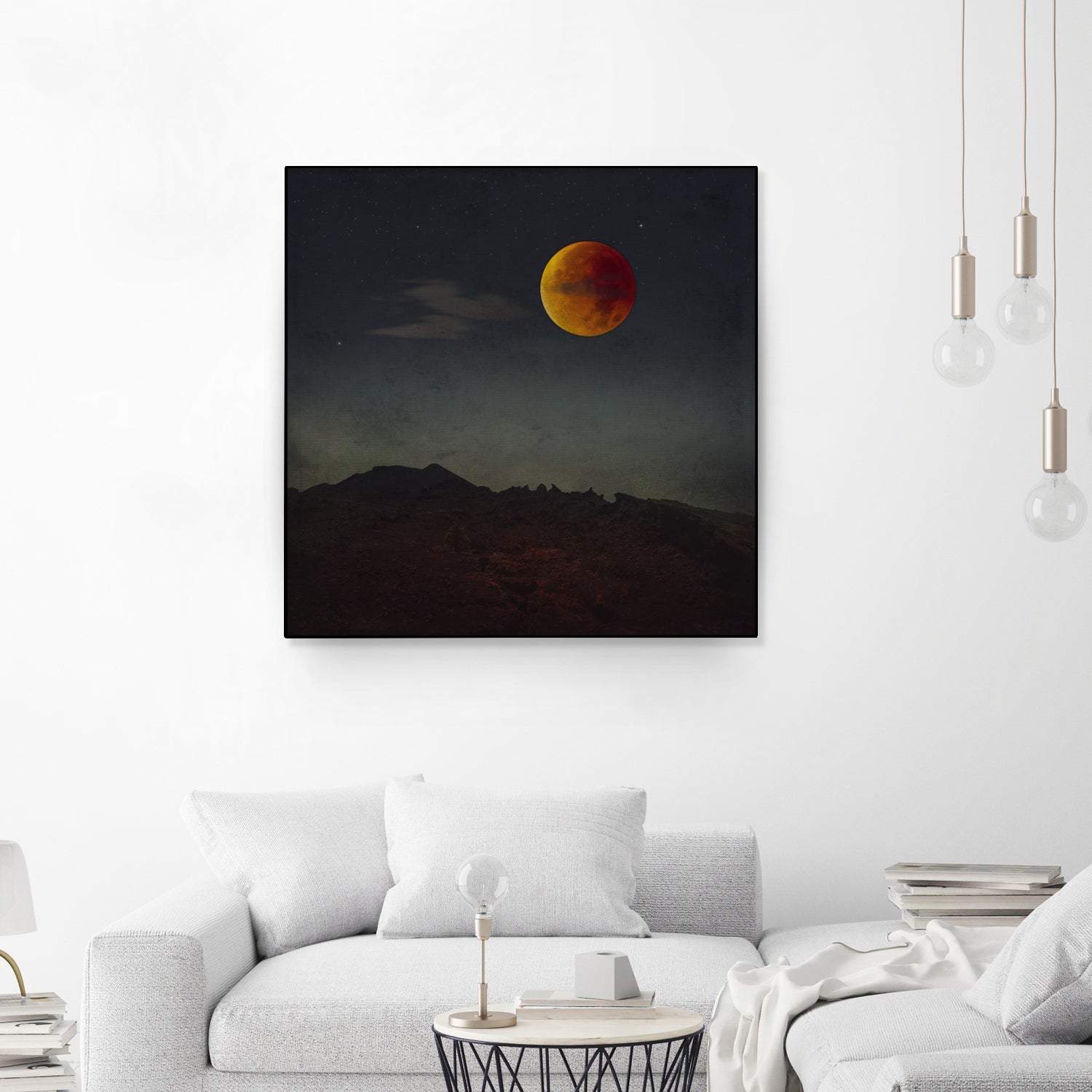 blood moon rising by Dirk Wüstenhagen on GIANT ART - orange photo manipulation