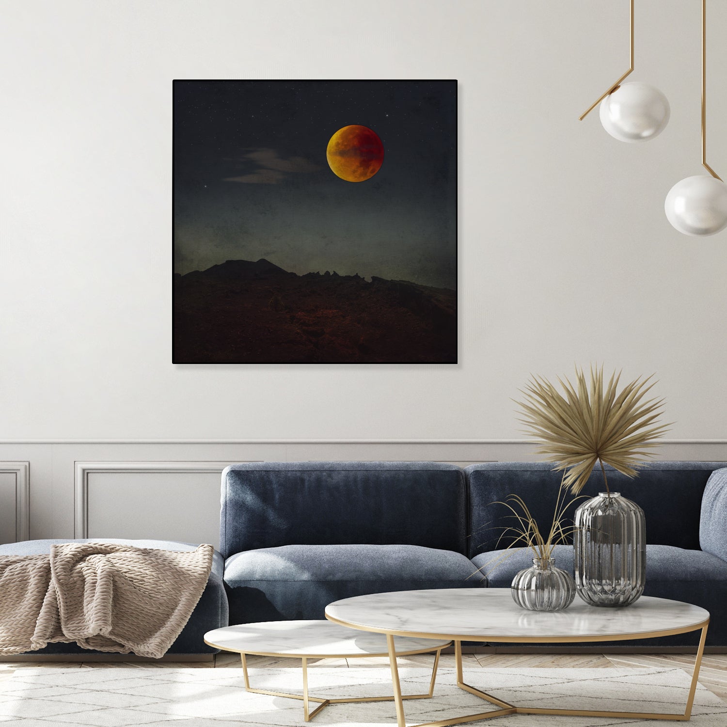 blood moon rising by Dirk Wüstenhagen on GIANT ART - orange photo manipulation