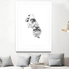 MARCUS AURELIUS ANTONINUS AUGUSTUS / black / white by Daniel Coulmann on GIANT ART - white digital drawing