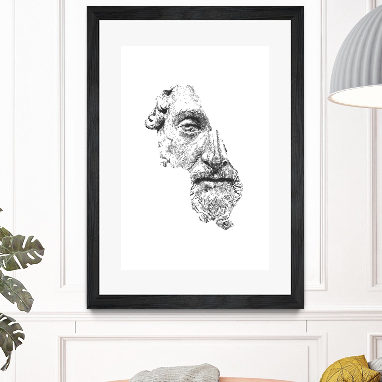 MARCUS AURELIUS ANTONINUS AUGUSTUS / black / white by Daniel Coulmann on GIANT ART - white digital drawing