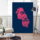 MARCUS AURELIUS ANTONINUS AUGUSTUS / blue / red by Daniel Coulmann on GIANT ART - blue digital drawing