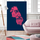 MARCUS AURELIUS ANTONINUS AUGUSTUS / blue / red by Daniel Coulmann on GIANT ART - blue digital drawing