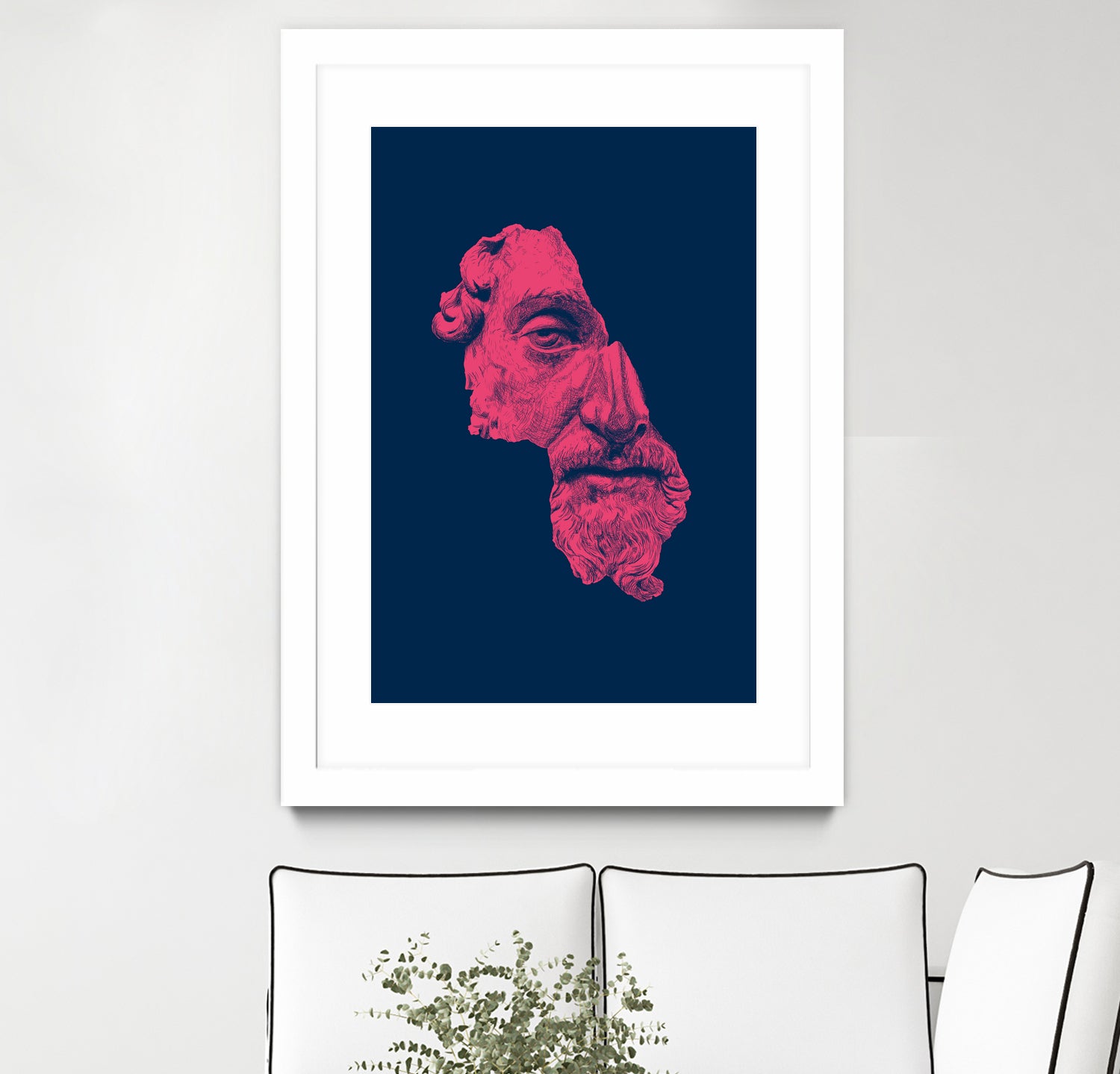 MARCUS AURELIUS ANTONINUS AUGUSTUS / blue / red by Daniel Coulmann on GIANT ART - blue digital drawing