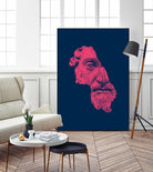 MARCUS AURELIUS ANTONINUS AUGUSTUS / blue / red by Daniel Coulmann on GIANT ART - blue digital drawing