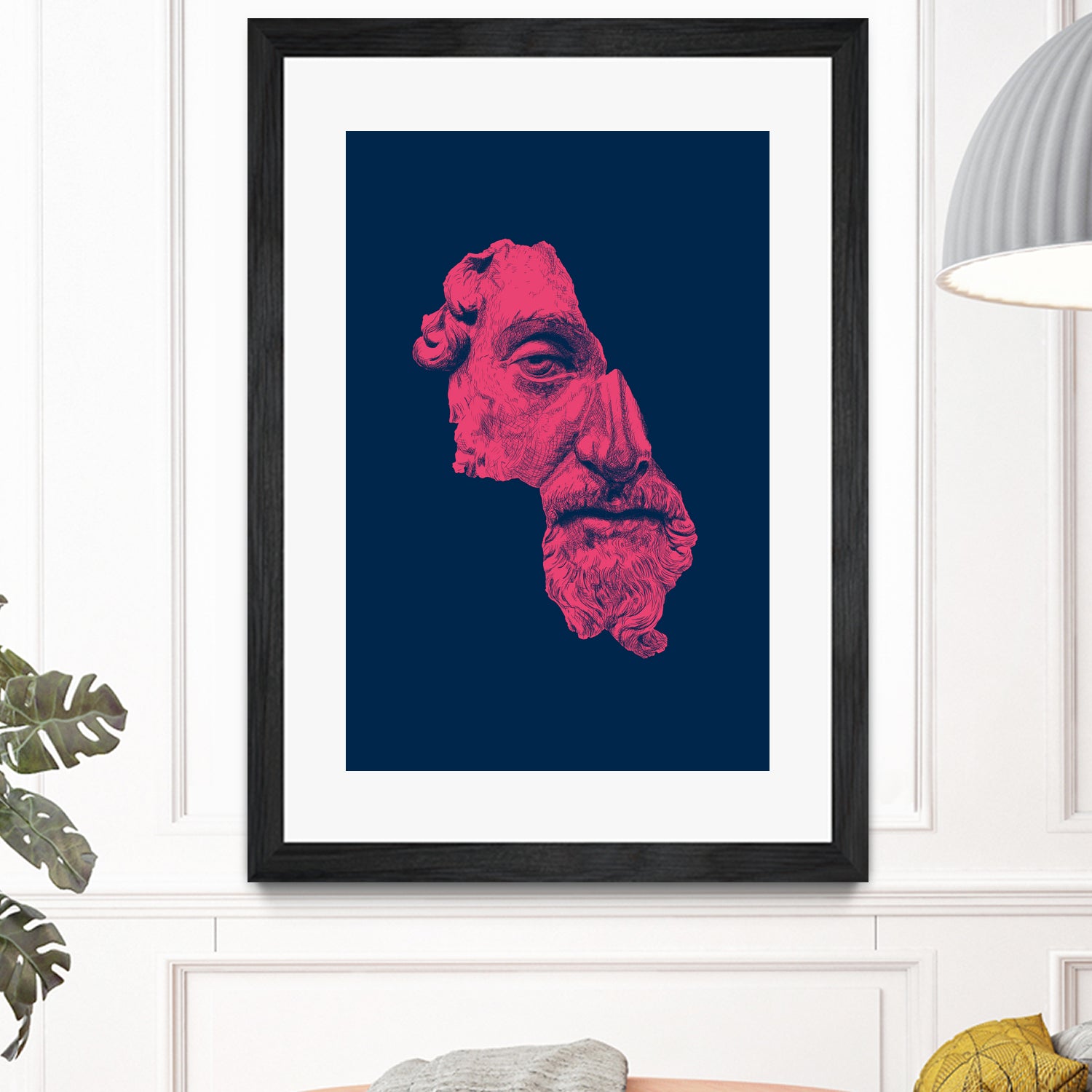 MARCUS AURELIUS ANTONINUS AUGUSTUS / blue / red by Daniel Coulmann on GIANT ART - blue digital drawing