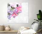 Vintage Flowers Lily by Sven Herkenrath on GIANT ART - pink mixed media