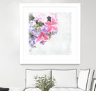 Vintage Flowers Lily by Sven Herkenrath on GIANT ART - pink mixed media