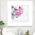 Vintage Flowers Lily by Sven Herkenrath on GIANT ART - pink mixed media