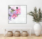 Vintage Flowers Lily by Sven Herkenrath on GIANT ART - pink mixed media