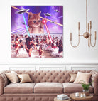 cat invader from space galaxy marsians by Damian Augustyniak on GIANT ART - white photo manipulation