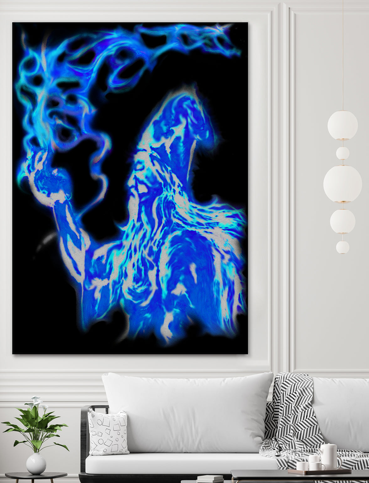 wizard-in-blue by Brian Blasgund on GIANT ART - green digital painting