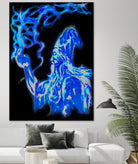 wizard-in-blue by Brian Blasgund on GIANT ART - green digital painting