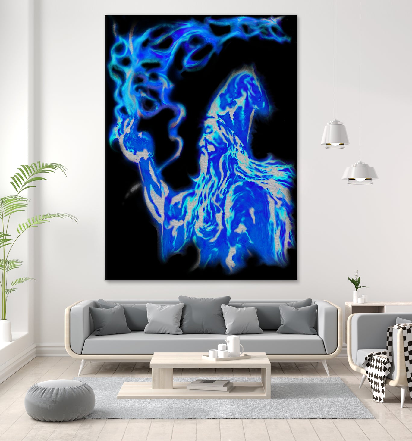 wizard-in-blue by Brian Blasgund on GIANT ART - green digital painting