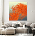 Summer Palm Leaves, Orange by Jiri Svetlik on GIANT ART - orange digital painting