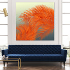 Summer Palm Leaves, Orange by Jiri Svetlik on GIANT ART - orange digital painting