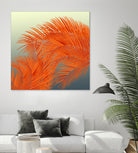 Summer Palm Leaves, Orange by Jiri Svetlik on GIANT ART - orange digital painting