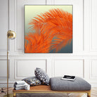 Summer Palm Leaves, Orange by Jiri Svetlik on GIANT ART - orange digital painting