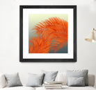 Summer Palm Leaves, Orange by Jiri Svetlik on GIANT ART - orange digital painting