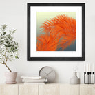 Summer Palm Leaves, Orange by Jiri Svetlik on GIANT ART - orange digital painting